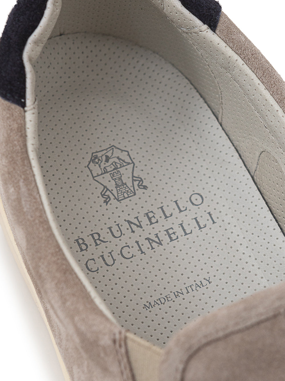 Brunello Cucinelli Suede Tortora Slip On