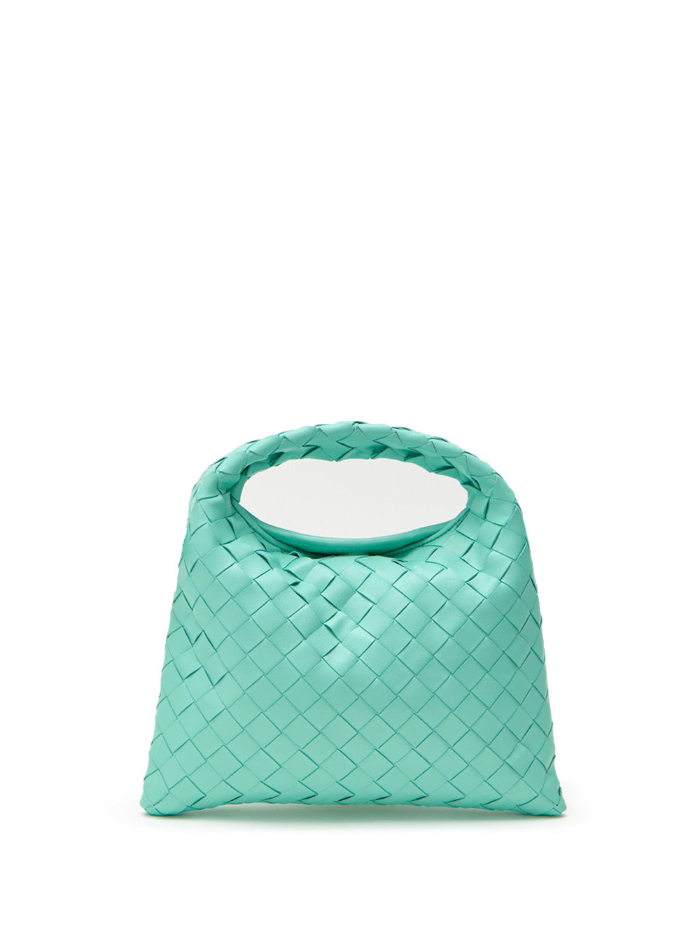 Bottega Veneta Mini Hop Bag in Turquoise Intrecciato Leather Turchese – Siebentaschen