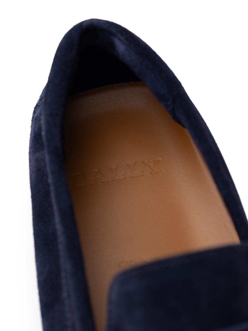 Bally Men's Blue Suede Loafers with Metal Logo Badge – Siebentaschen