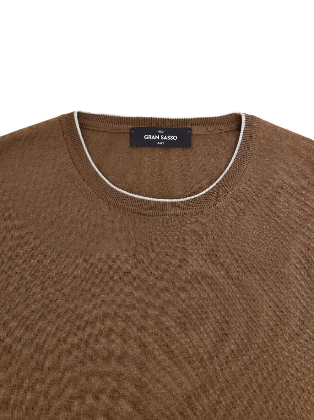 Brown Gran Sasso Silk Blend Crewneck Sweater