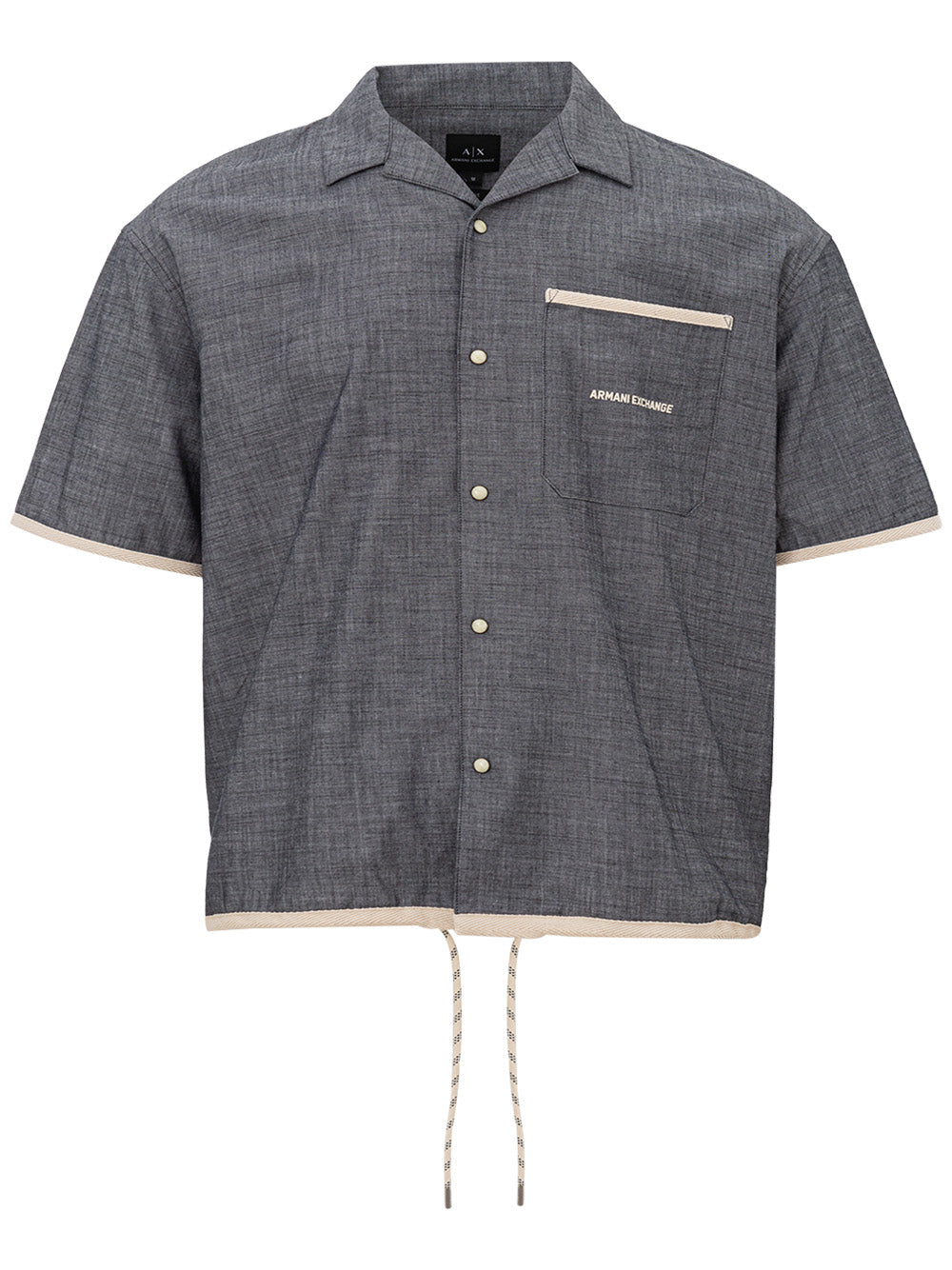 Armani Exchange Dark Denim Short Sleeve Shirt