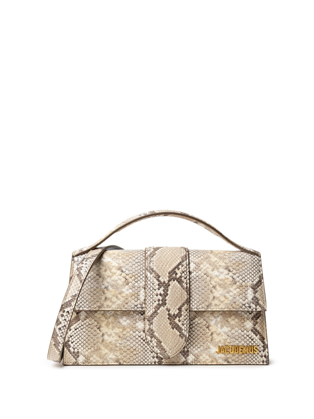 Jacquemus Le Grand Bambino Bag in Beige Reptile-Effect Leather – Siebentaschen