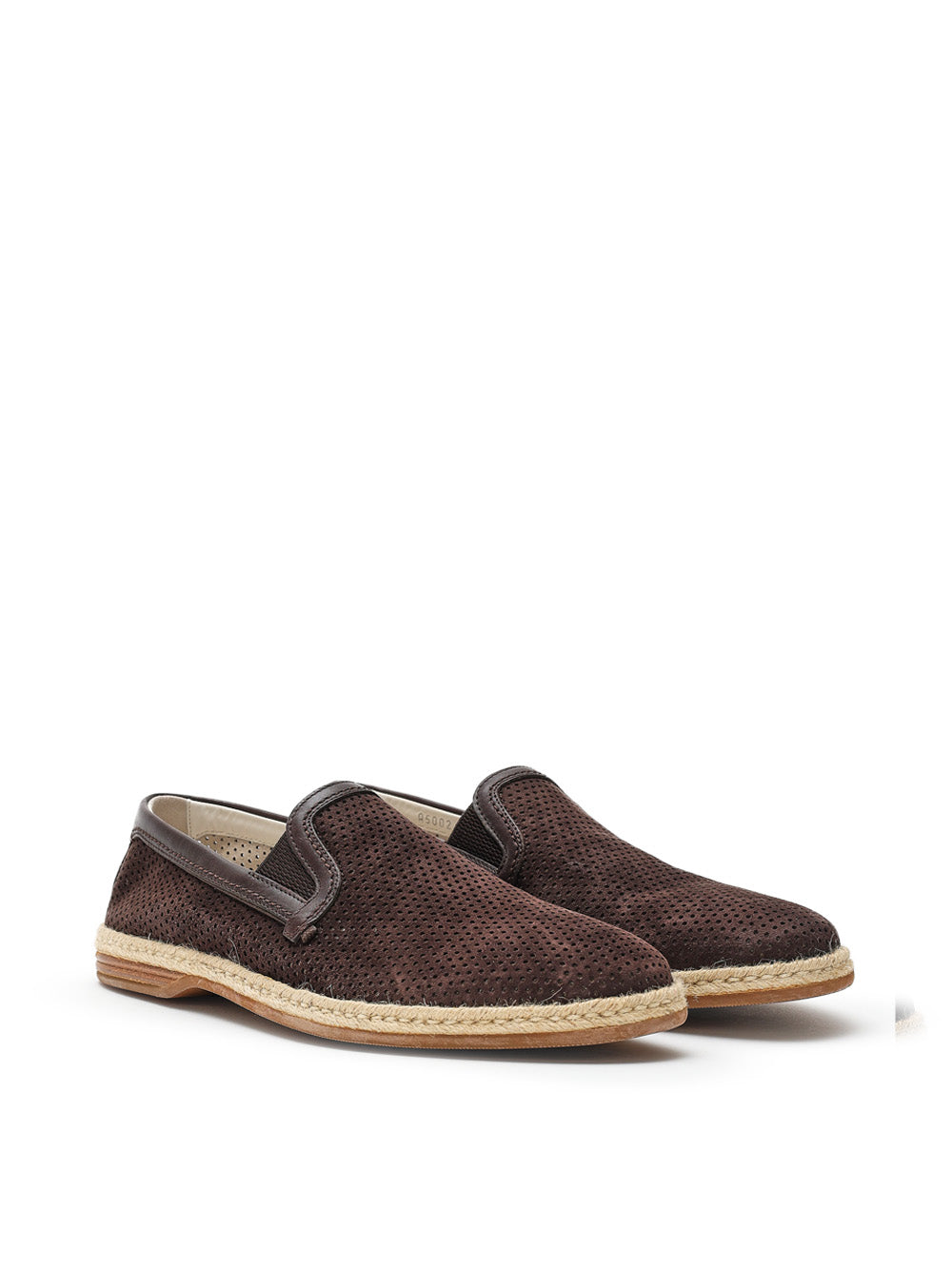 Dolce & Gabbana Brown Perforated Suede Slipper
