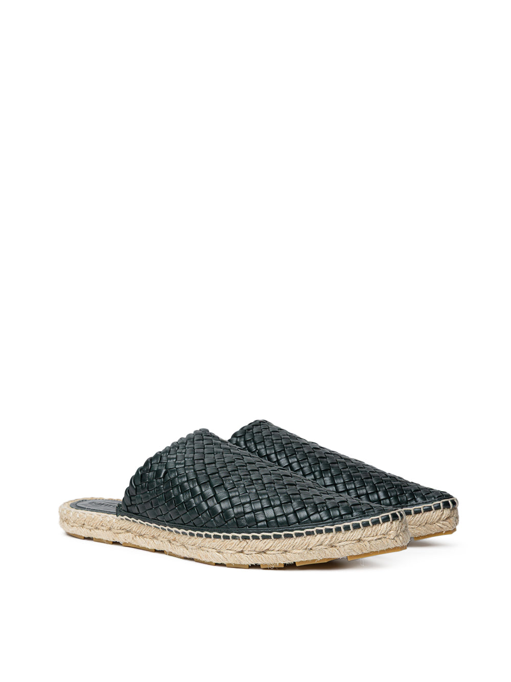 Bottega Veneta Lagoon Dark Green Intrecciato Espadrilles – Siebentaschen