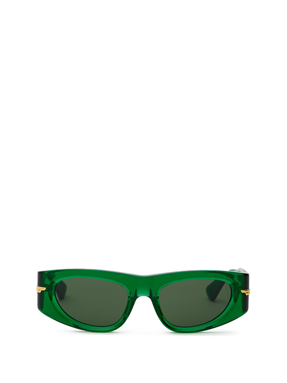 Bottega Veneta Transparent Green Acetate Sunglasses