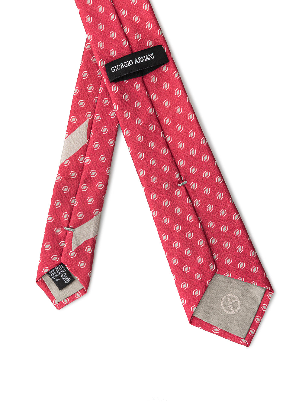 Red silk tie by Giorgio Armani