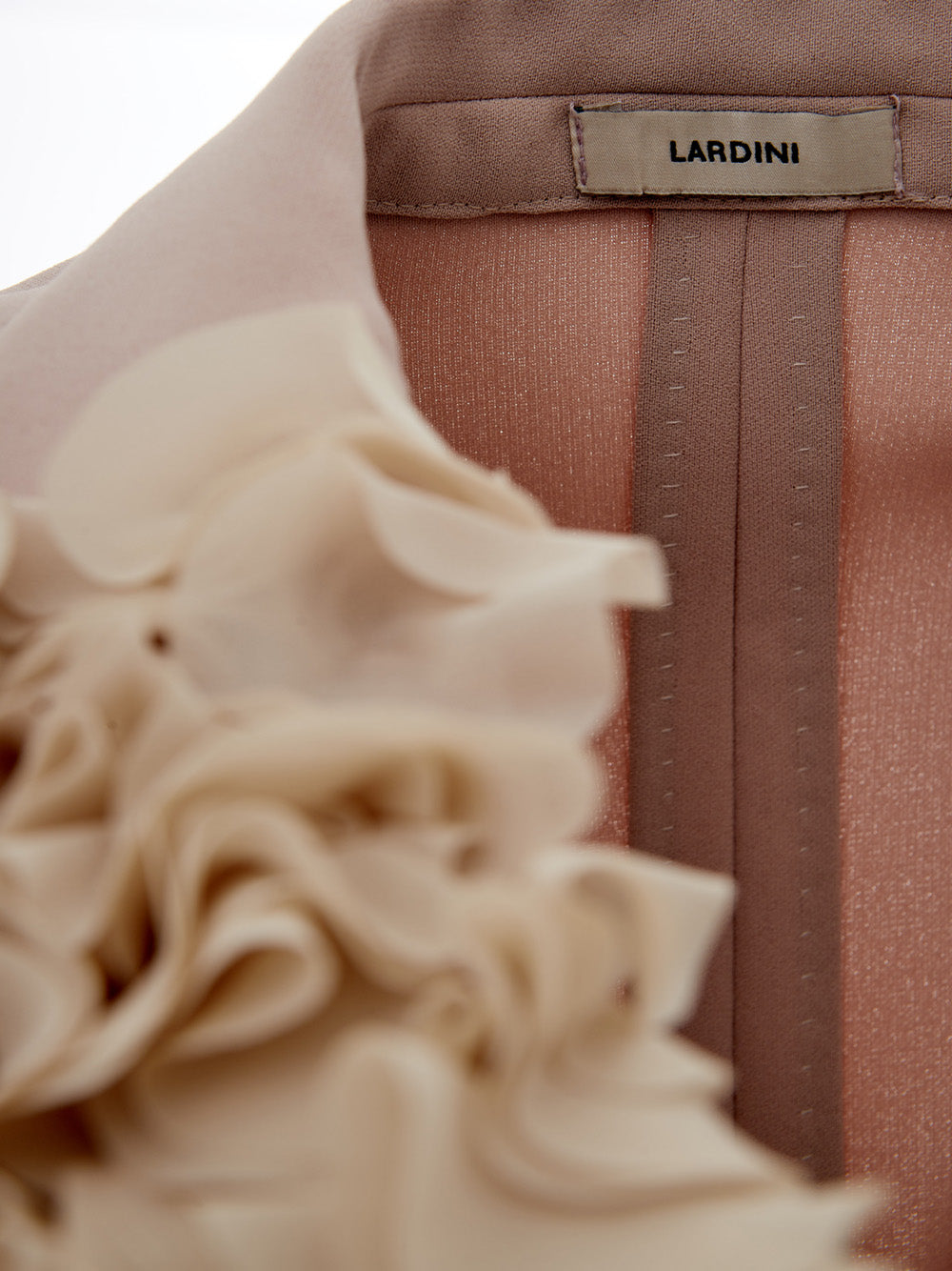 Double-breasted Jacket With Ruffles