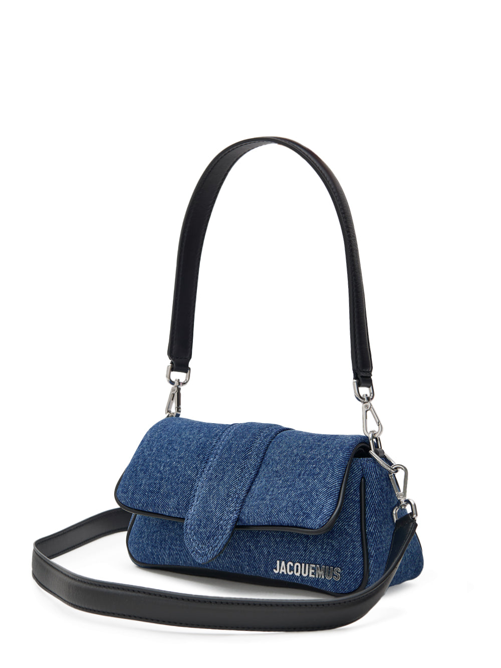 Jacquemus Le Petit Bambimou Mini Shoulder Bag in Denim Cotton and Leather