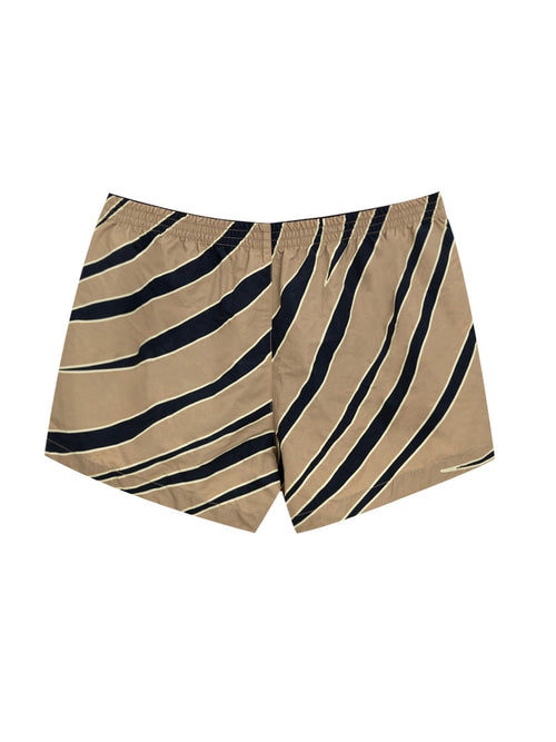 Bottega Veneta Animalier Print Swim Shorts in Beige and Navy – Siebentaschen