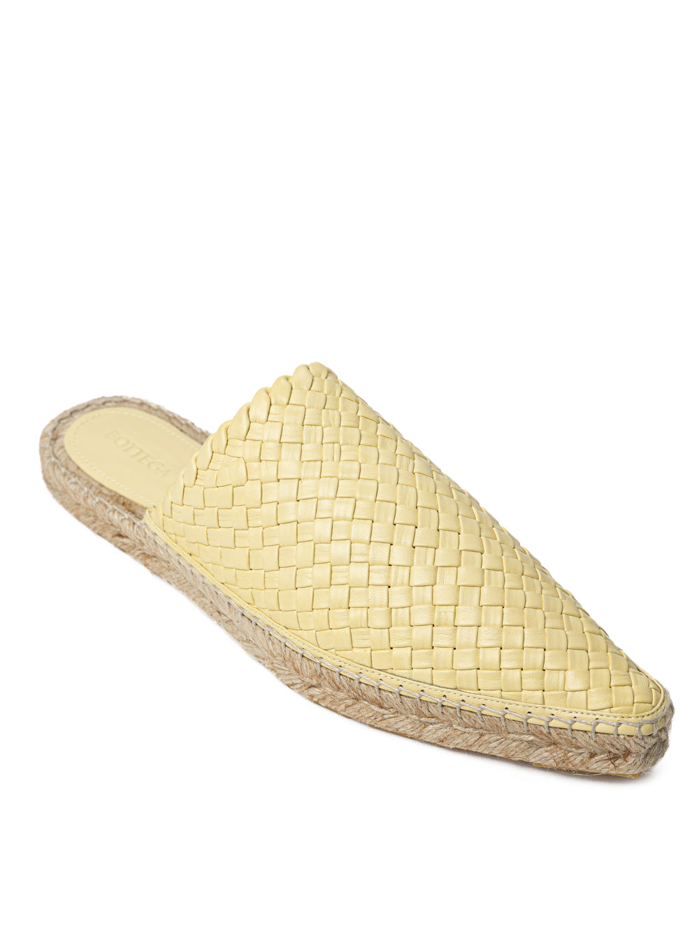 Bottega Veneta Lagoon Yellow Intrecciato Espadrilles – Pointed Toe – Siebentaschen