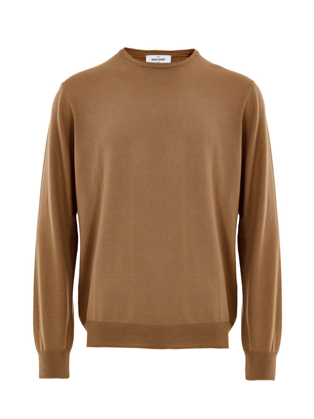 Gran Sasso Brown Fine Wool Crewneck Sweater