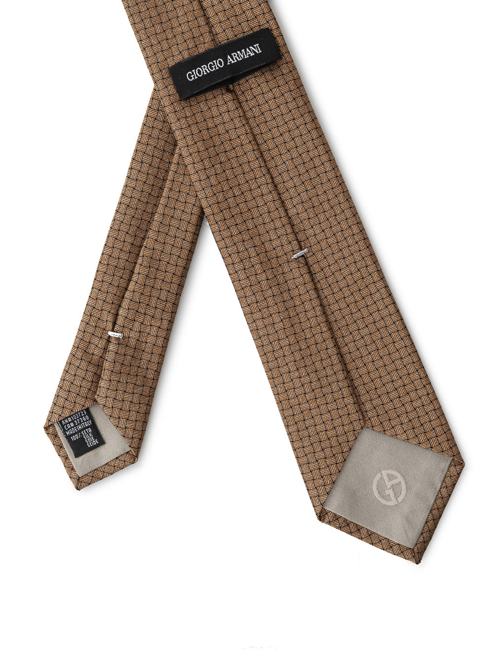 Bronze silk tie by Giorgio Armani