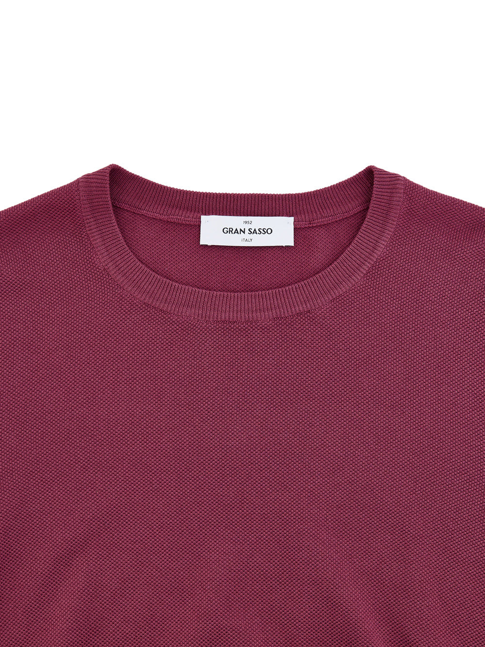 Gran Sasso Purple Cotton Crewneck Sweater
