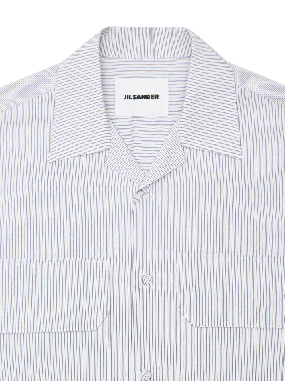 Jil Sander Blue Micro-Stripe Boxy-Fit Short-Sleeve Shirt – Siebentaschen