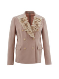Double-breasted Jacket With Ruffles