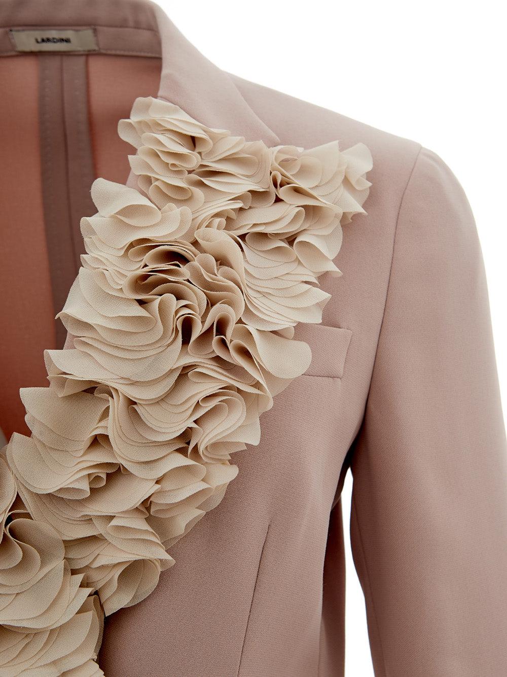Double-breasted Jacket With Ruffles