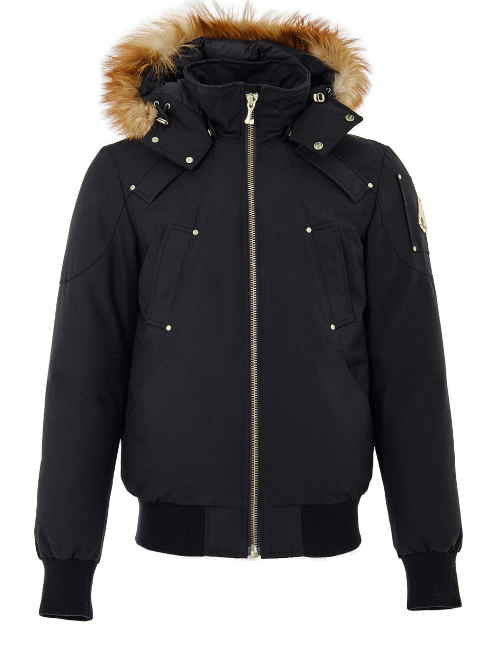 Black Moose Knuckles Padded Bomber Jacket