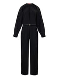 Gucci Black Belted Jumpsuit with Wide Neckline – Women – Siebentaschen