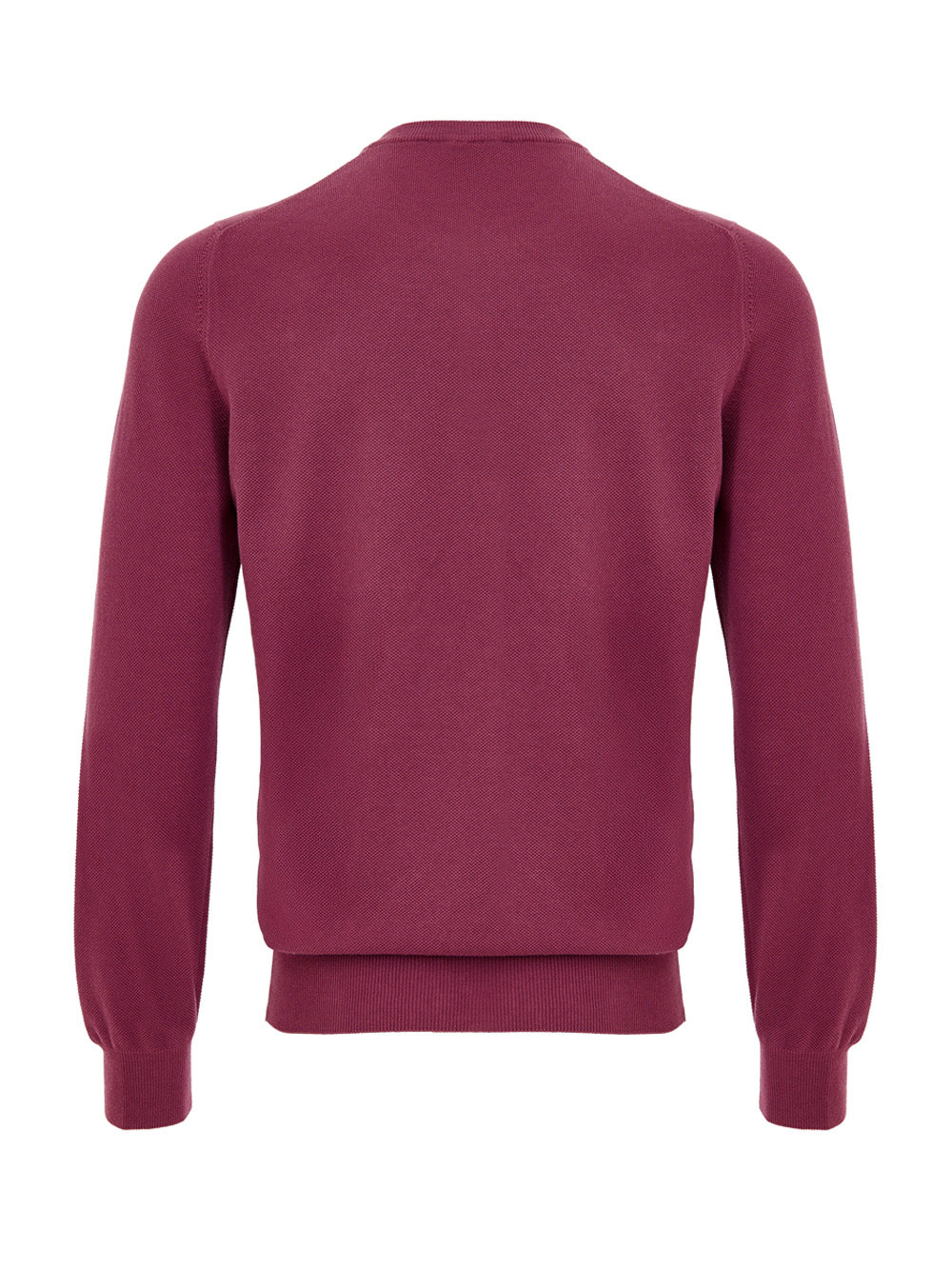 Gran Sasso Purple Cotton Crewneck Sweater
