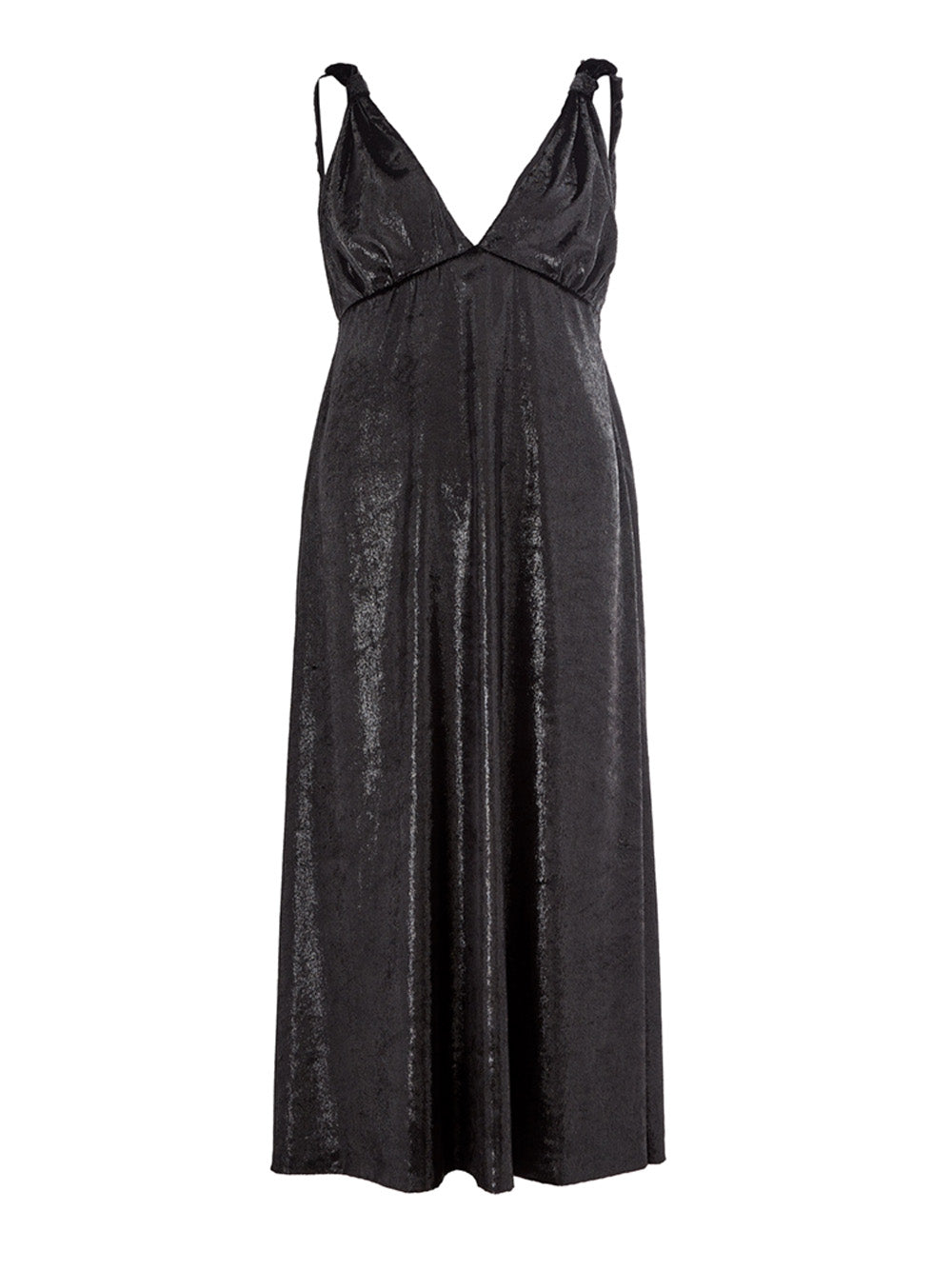 Shiny Velvet Effect Strapless Dress