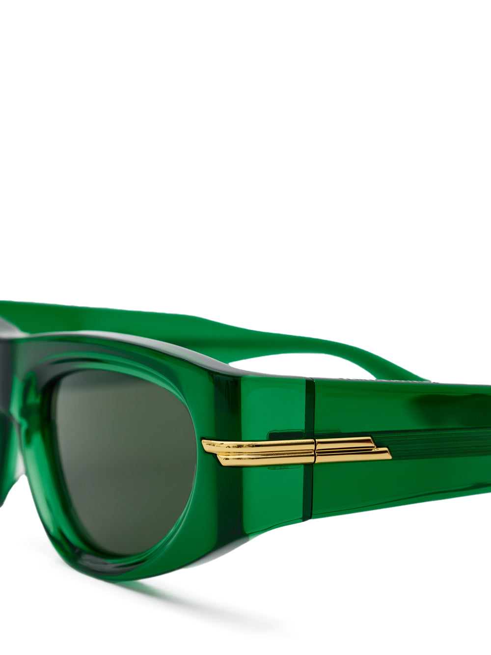 Bottega Veneta Transparent Green Acetate Sunglasses