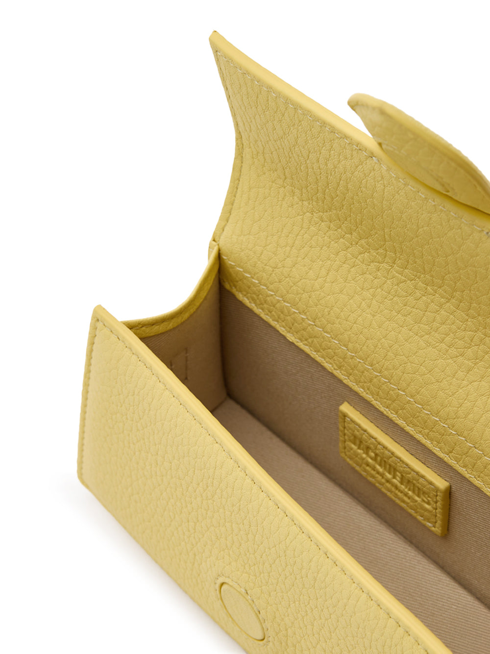 Jacquemus Yellow Hammered Leather Le Mini Bambino Bag