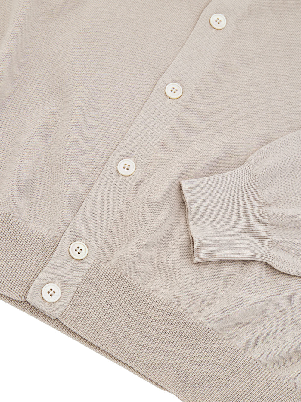 Gran Sasso Beige Cotton Cardigan Sweater