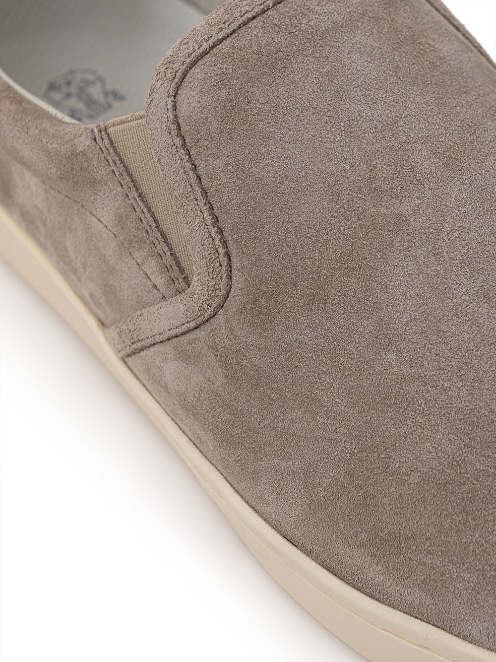 Brunello Cucinelli Suede Tortora Slip On