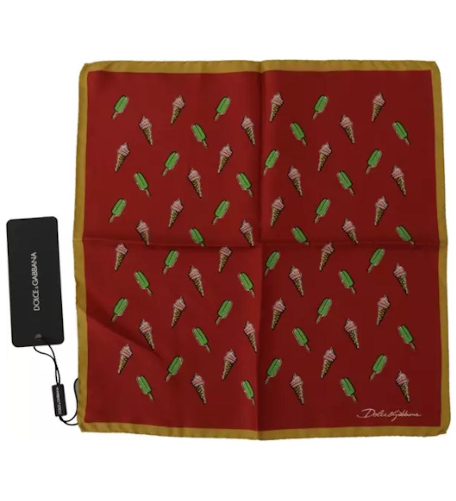Dolce &amp; Gabbana Eleganter quadratischer Seidenschal für Herren