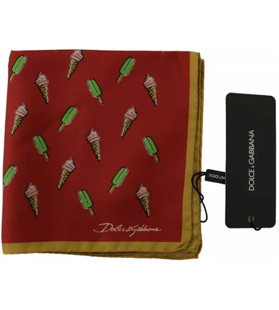 Dolce &amp; Gabbana Eleganter quadratischer Seidenschal für Herren