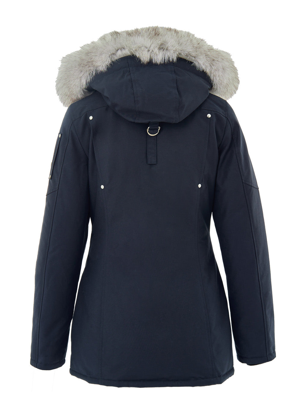 Moose Knuckles Field Jacket with Fur Collar in Blue
