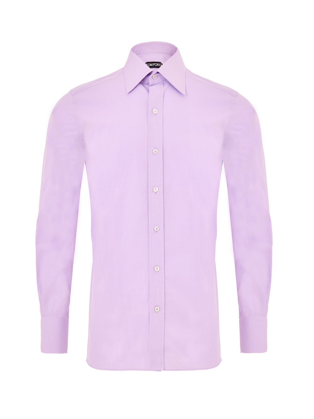 Tom Ford Men's Lightweight Cotton Shirt with Point Collar Viola chiaro – Siebentaschen