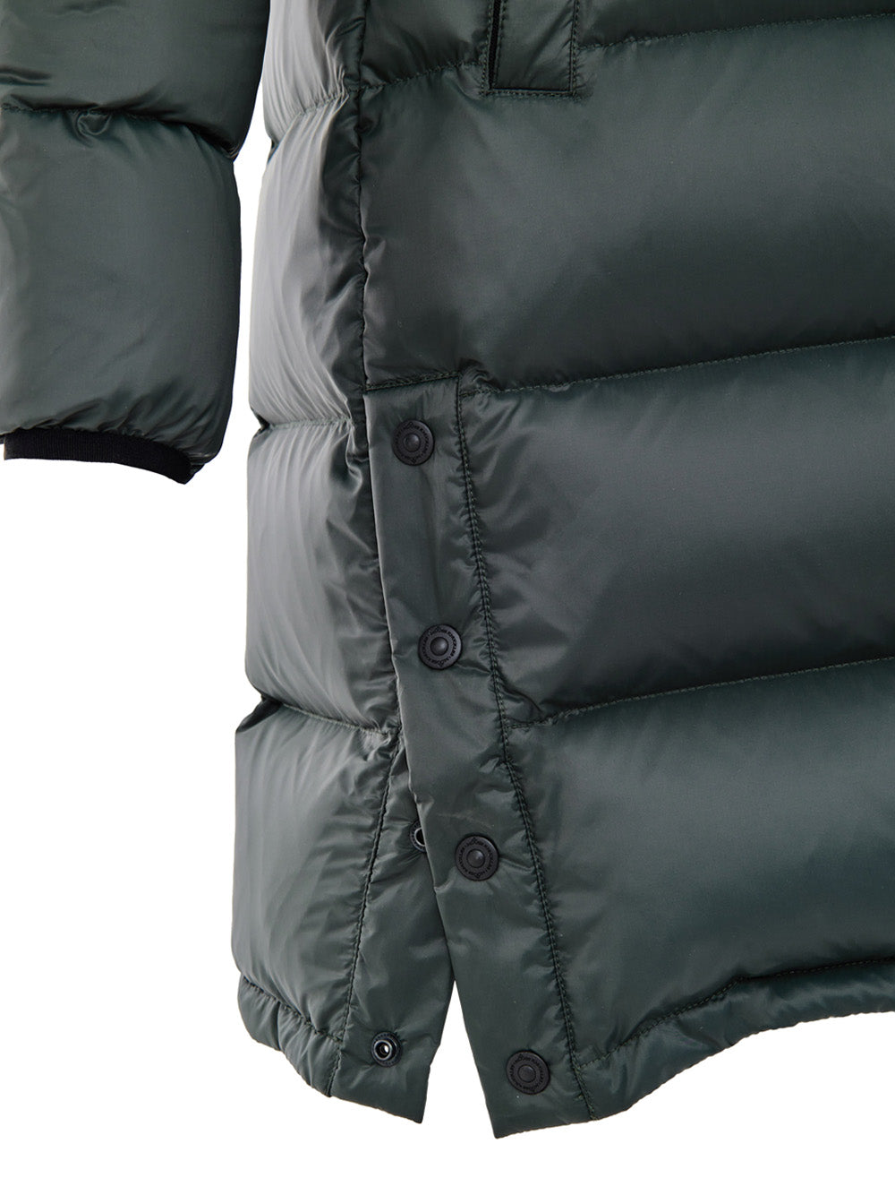Moose Knuckles Green Long Padded Down Jacket