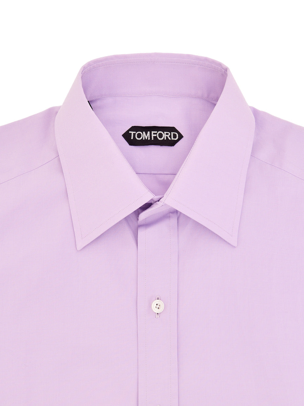 Tom Ford Men's Lightweight Cotton Shirt with Point Collar Viola chiaro – Siebentaschen