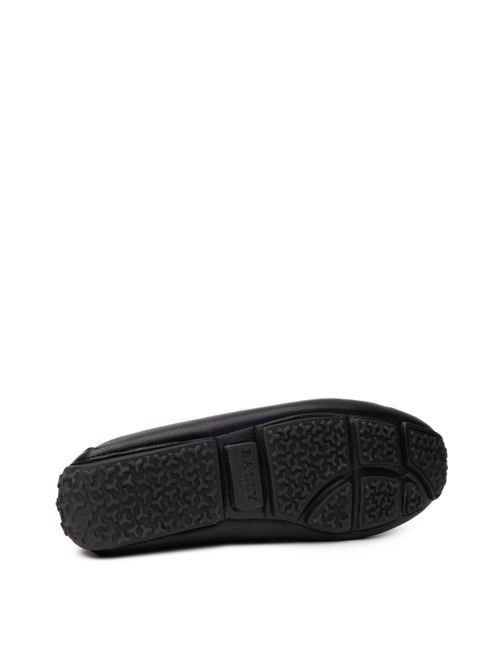 Bally Loafers in Black Leather with Gold Plaque