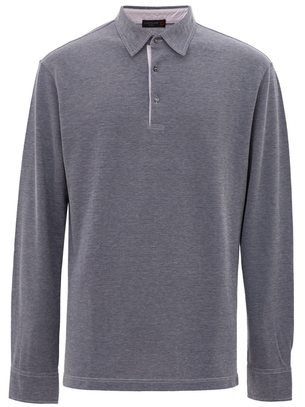 Corneliani Blue Long-Sleeve Polo