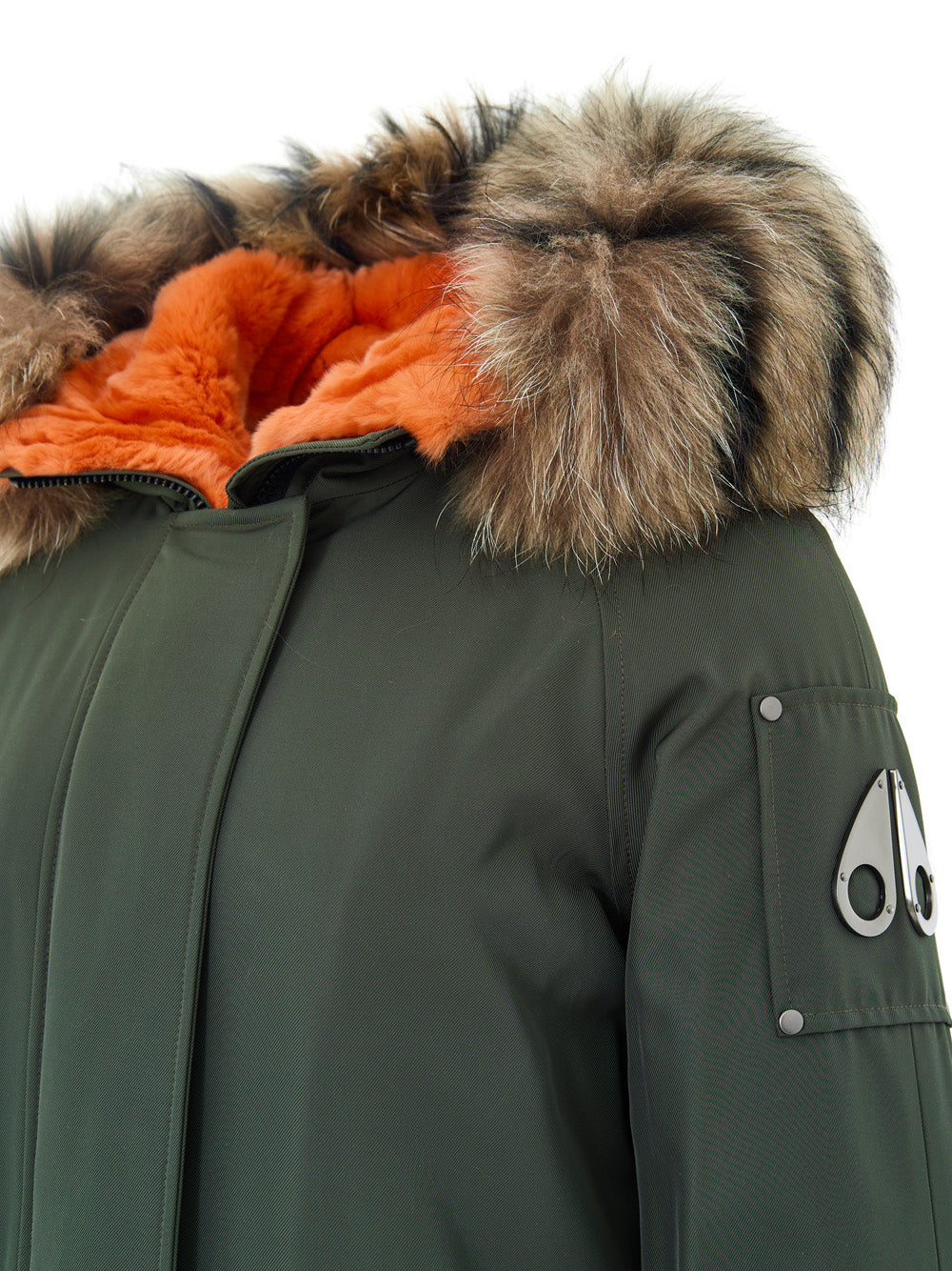 Moose Knuckles Long Padded Jacket in Green