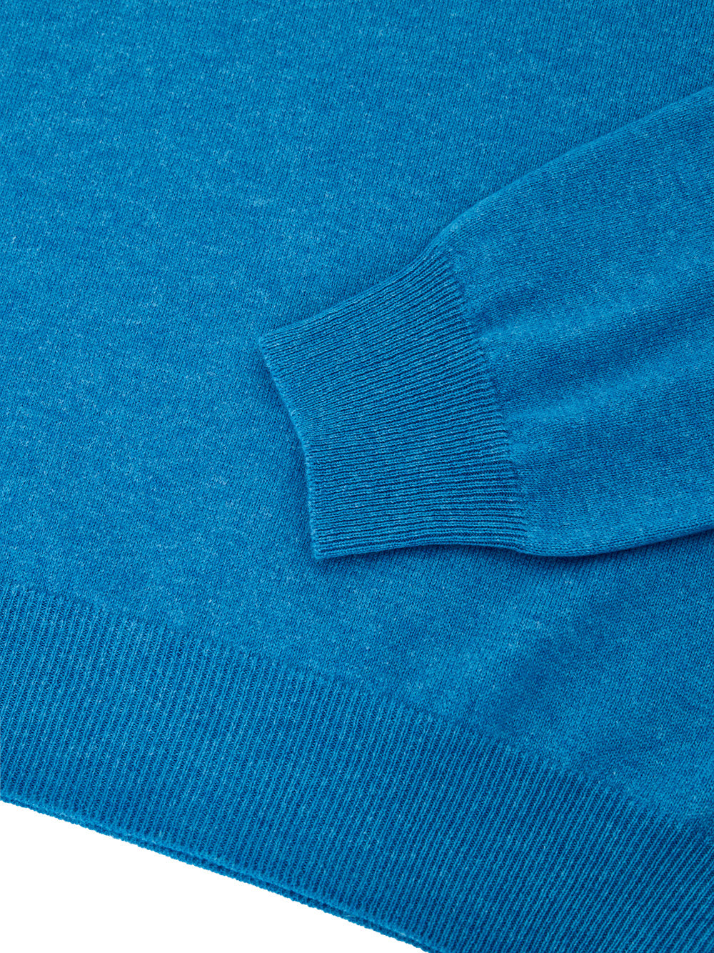 Gran Sasso Light Blue Wool Half-Zip Mock Sweater