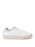 P448 White Leather Thea Python Sneakers