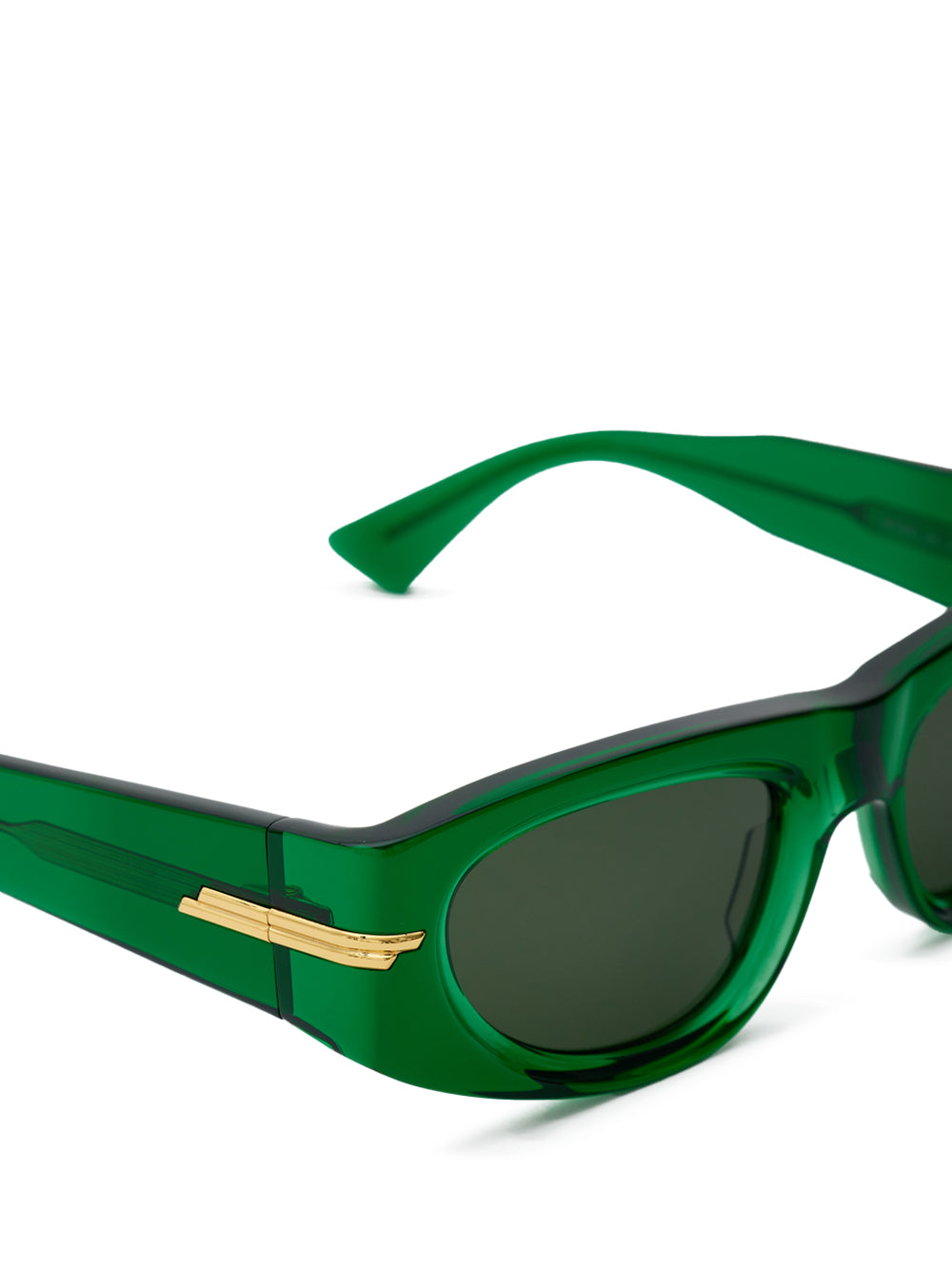 Bottega Veneta Transparent Green Acetate Sunglasses