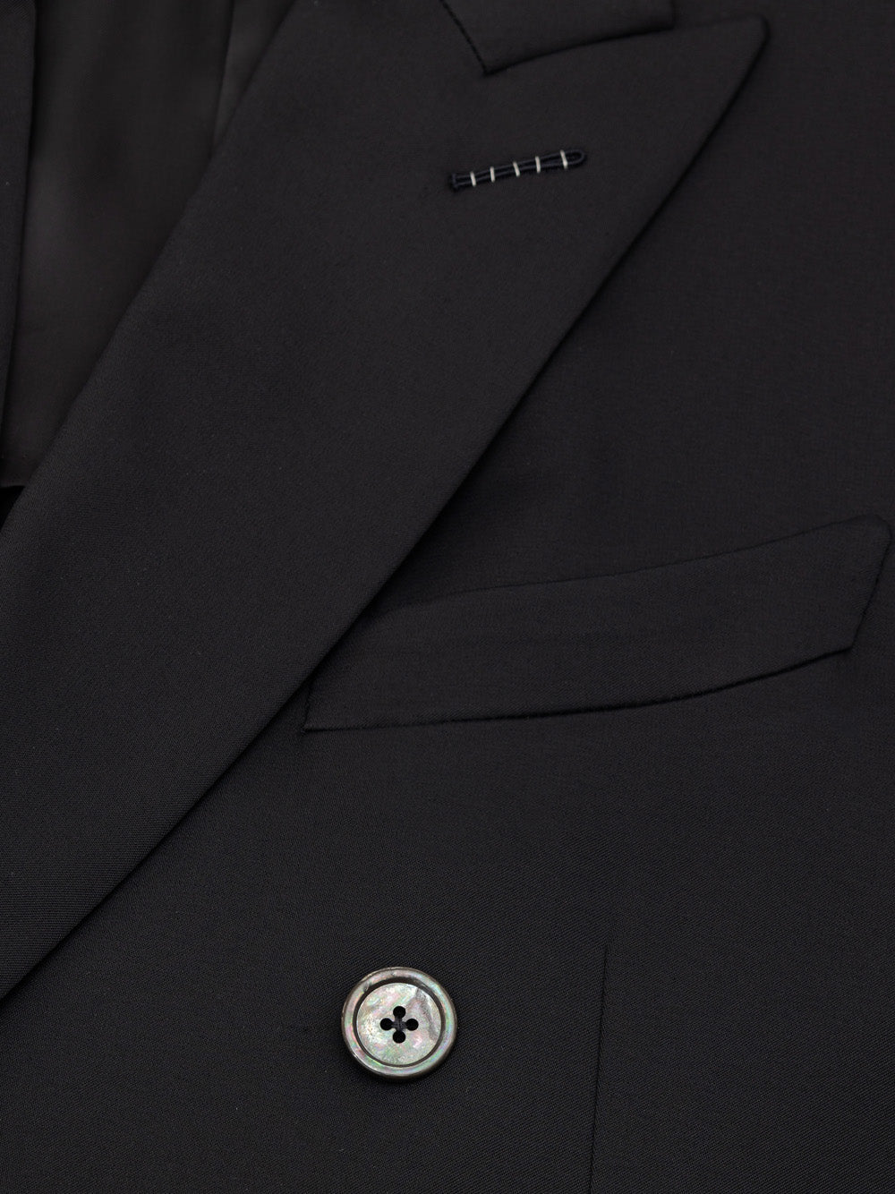 Tom Ford Men's Black Double-Breasted Jacket – Six Button – Siebentaschen