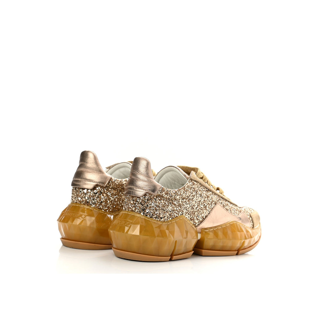 Jimmy Choo Diamond Glittered Sneakers - WOMEN SHOES - JIMMY CHOO - Tluxy New
