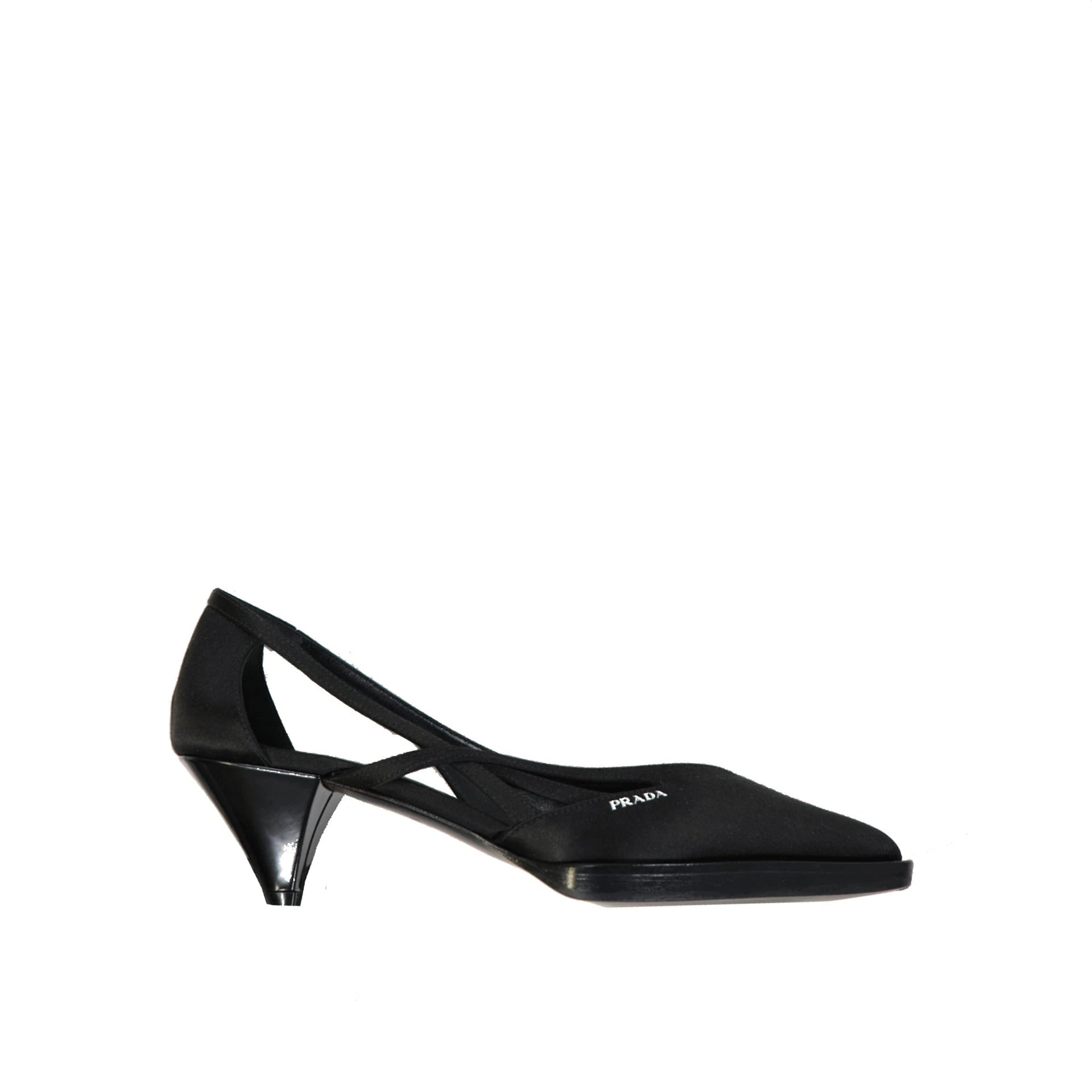 Prada 55mm Cut-Out Satin Pumps