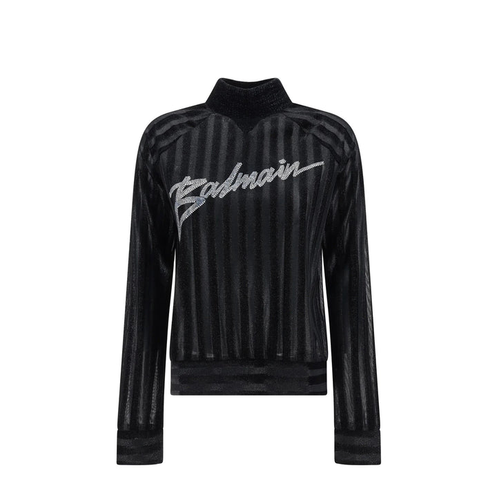 Balmain High-Neck Logo Sweater