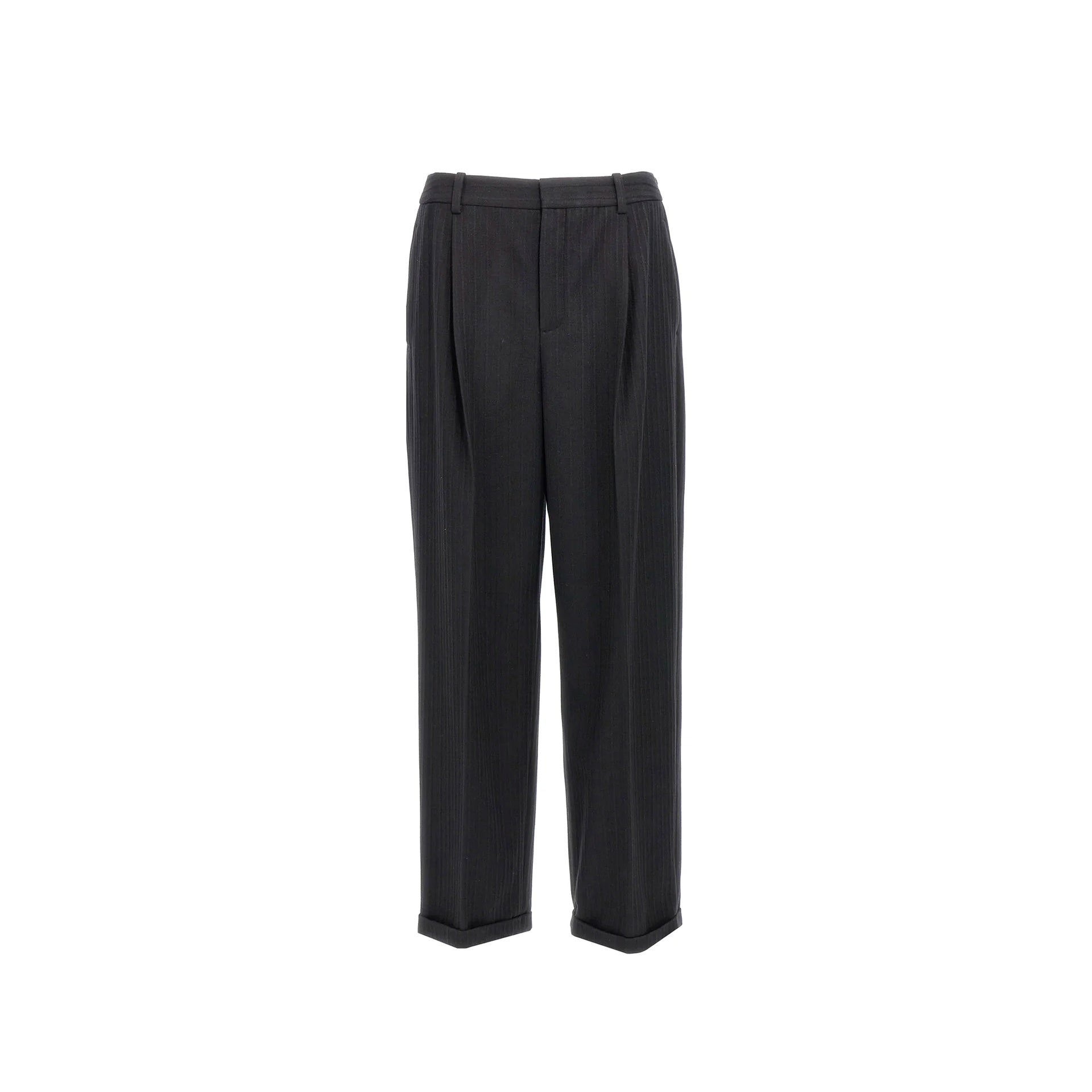 Saint Laurent Cashmere And Wool Flannel 90'S Striped Pants – Siebentaschen