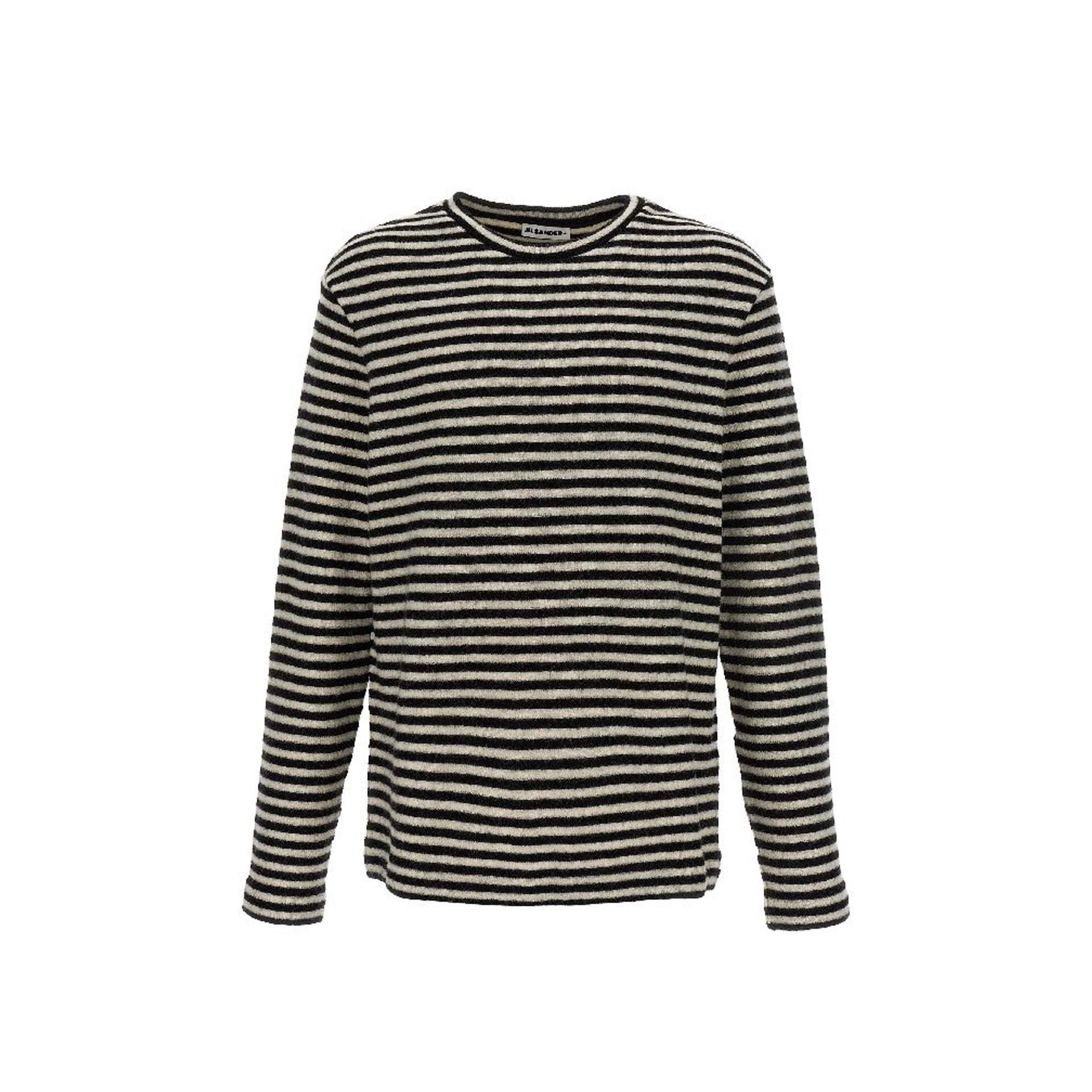 Jil Sander Striped Wool Compact Jersey T-Shirt