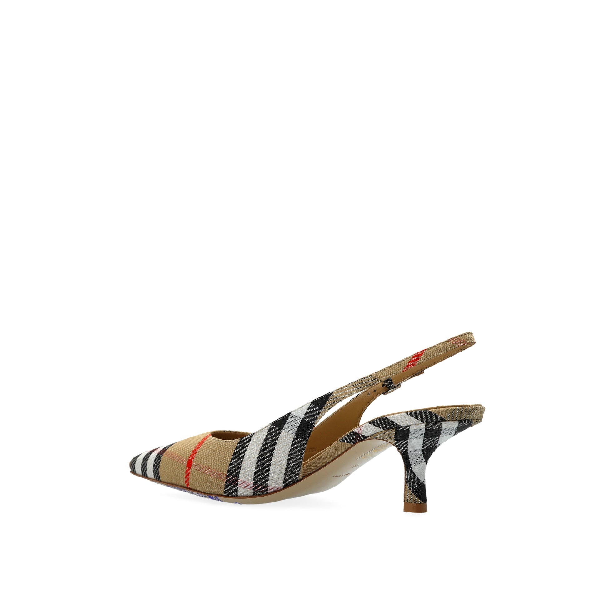 Burberry Birdie Check Slingback Pumps