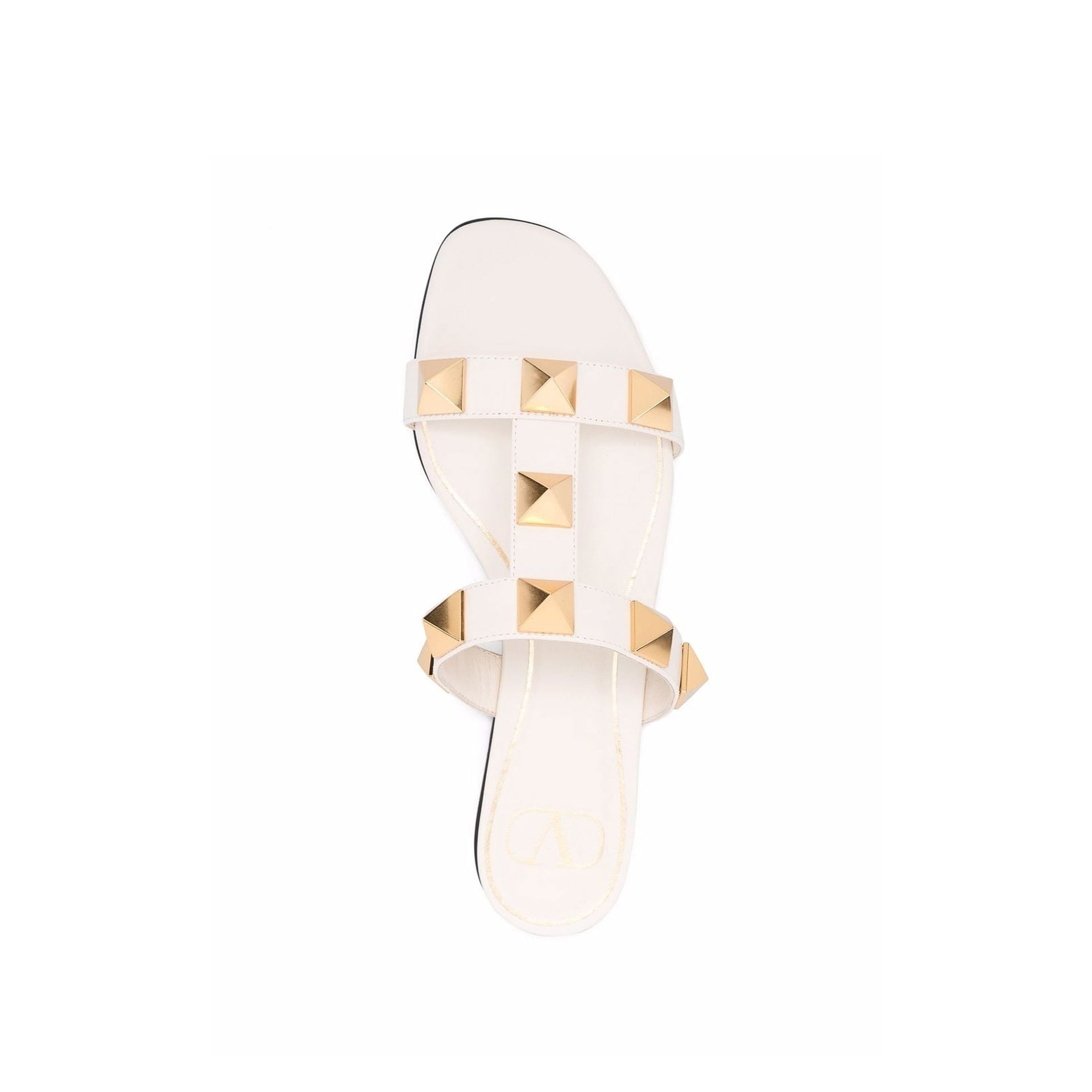 Valentino Garavani Roman Stud Leather Flat Sandals