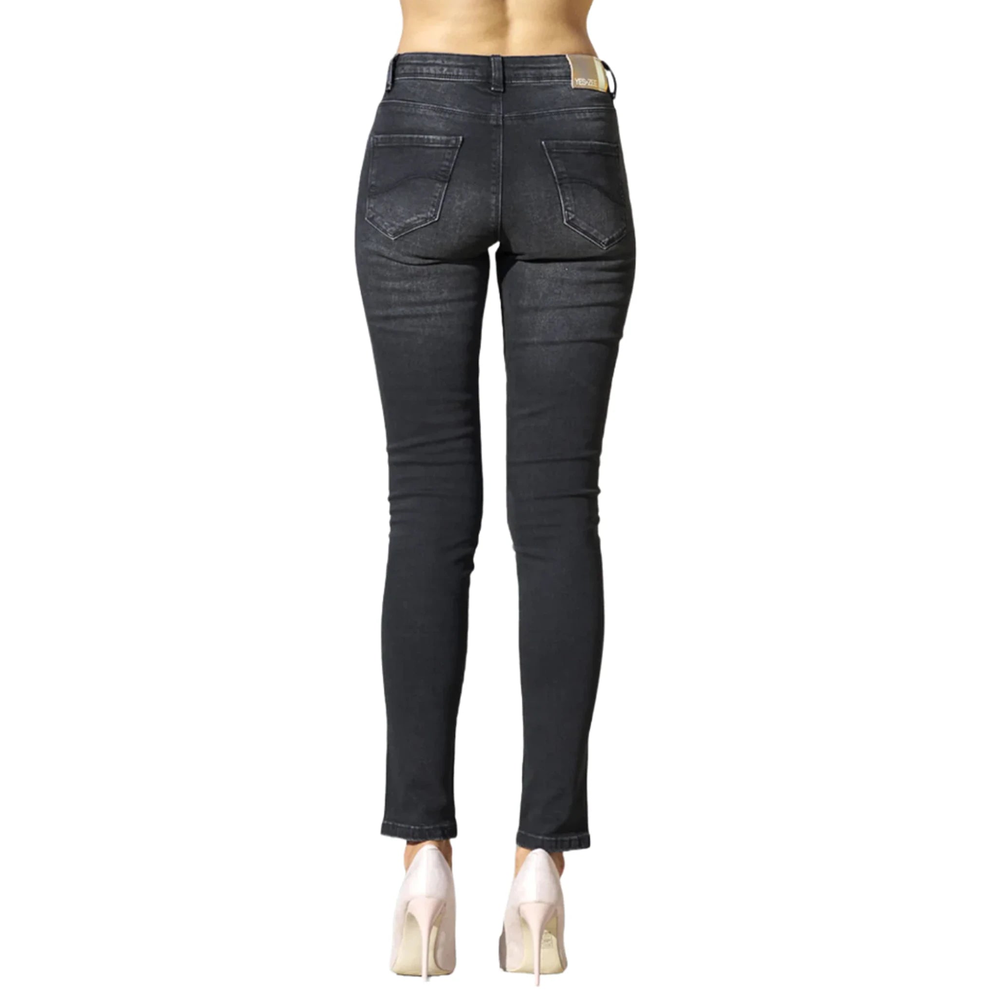 Yes Zee Jeans Denim Black Woman