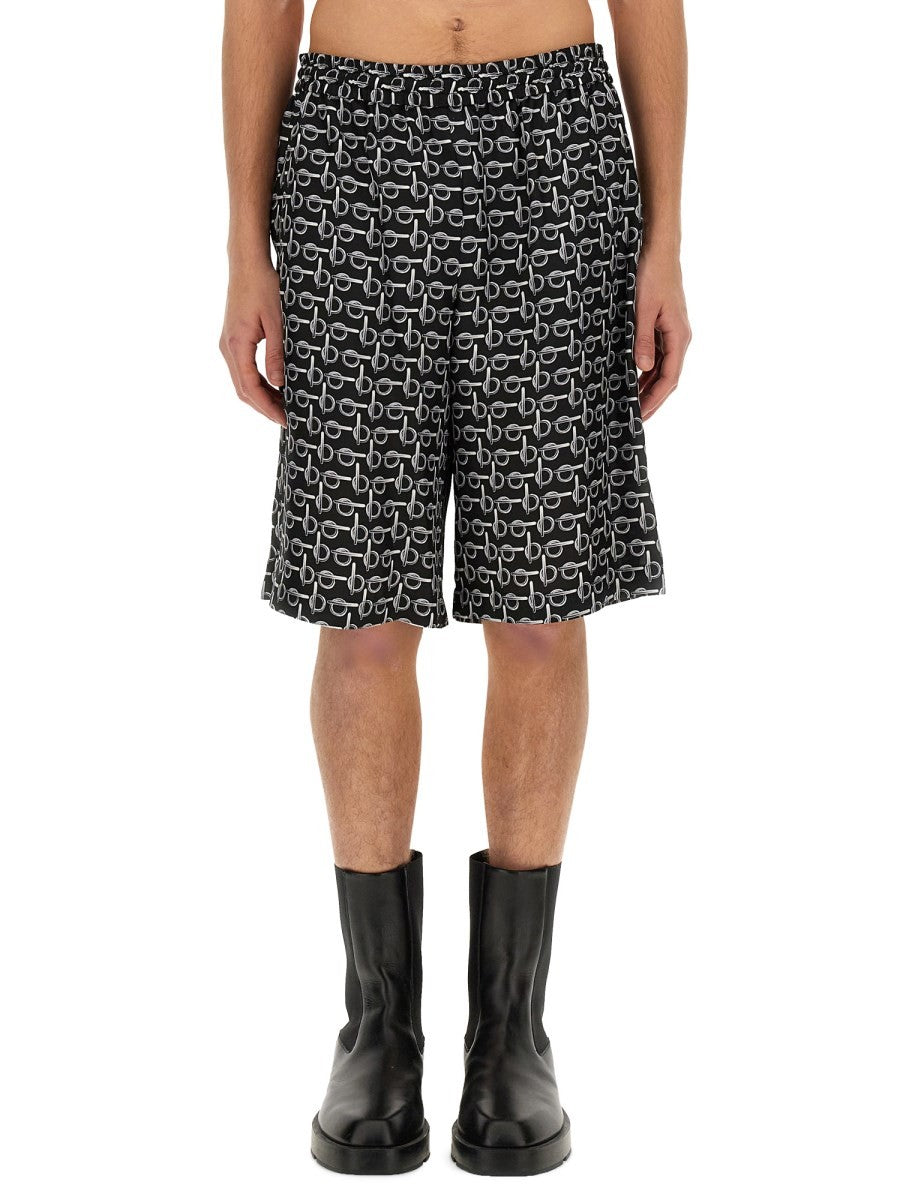 Burberry ALL OVER PRINT BERMUDA SHORTS